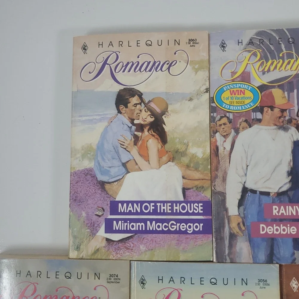 Harlequin Romances Vintage Books 1990. Various Authors. Lot Of 7